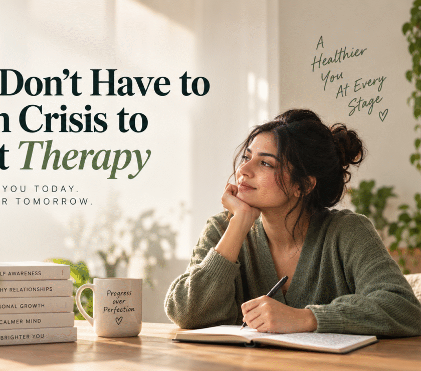 Do you have to be in crisis to start therapy?